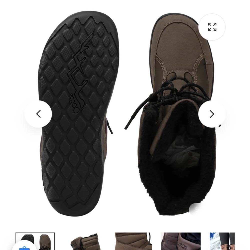 Brown Winter Boots with Black Soles - Picture 3 of 6